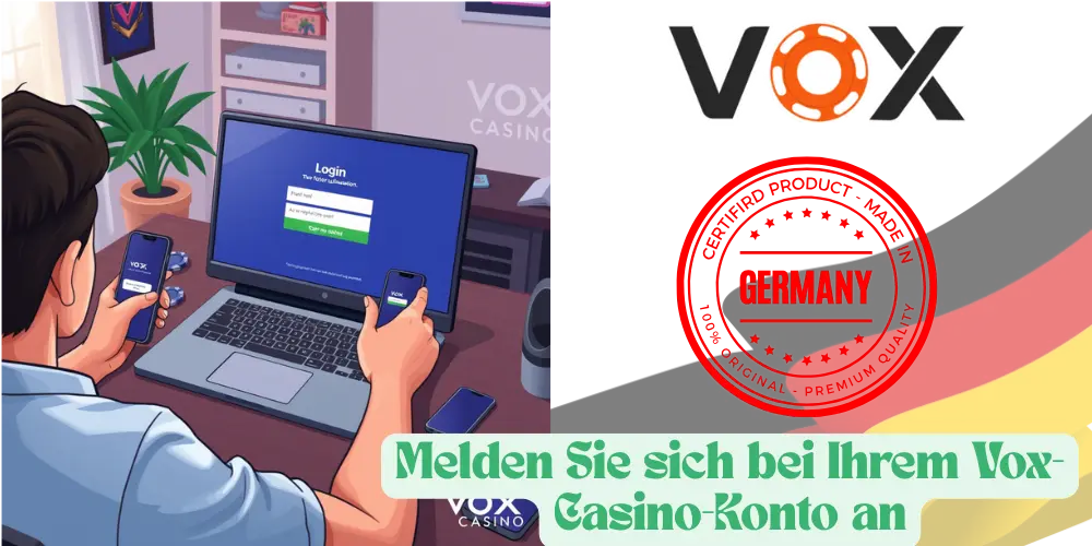 Melden Sie sich bei Ihrem Vox-Casino-Konto an